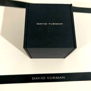 David Yurman ring box with pillow slit and ribbon